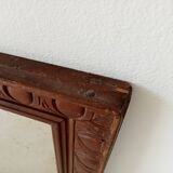 Old carved wooden mirror 38*32cm
