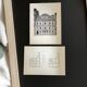 Illustration of a remarkable building and plan of 19th century German architecture