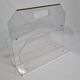 Vintage transparent plexiglass magazine rack, 1970s, Hollywood Regency.