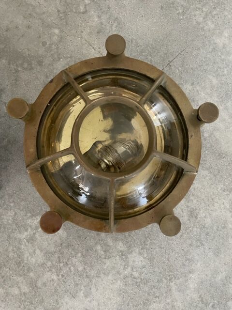 Pair of brass wall sconces