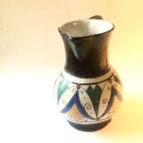 Pitcher Béatrix Poulpard Malicorne 19th century décor in Breton.