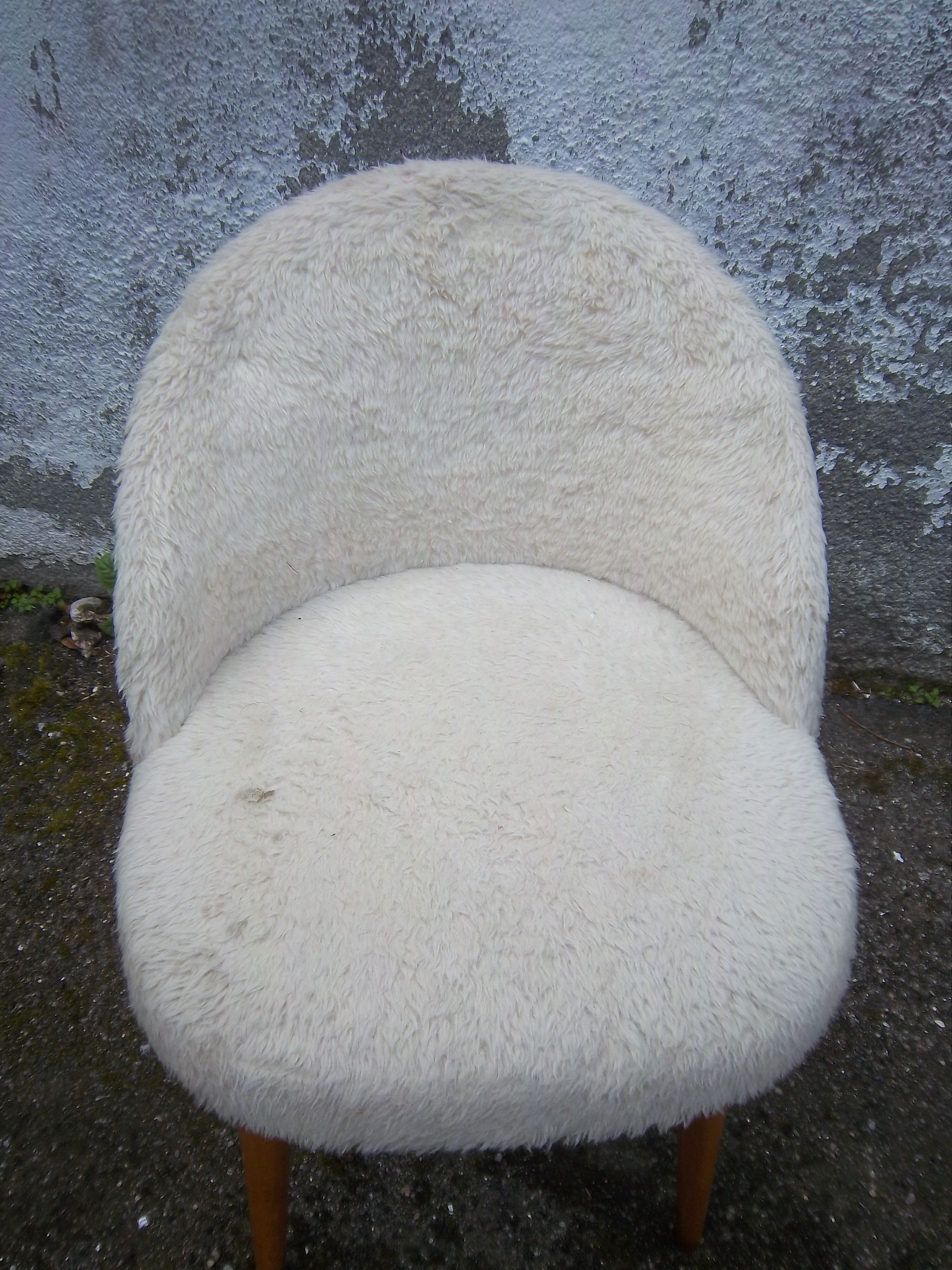 Faux fur beige of 1960 Office Chair