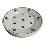 Set of 6 flat plates Mireille Badonviller