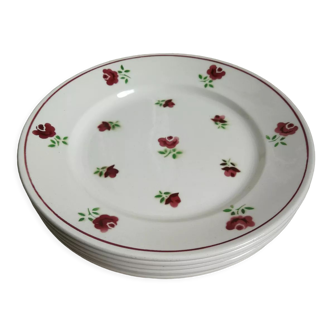 Lot de 6 assiettes plates Mireille Badonviller