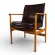 Fröscher leather armchair by Ib Kofod-Larsen, 1960