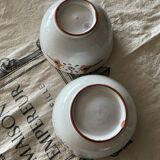 Lot 2 bowls engraved and painted hands
