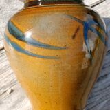 Vase en grès émaillé flammé