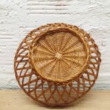 Vintage braided wicker basket