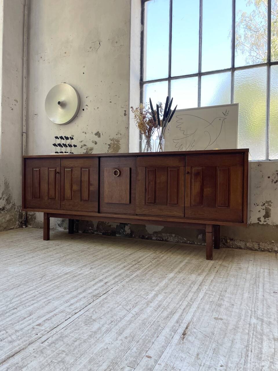 1950s modernist oak sideboard