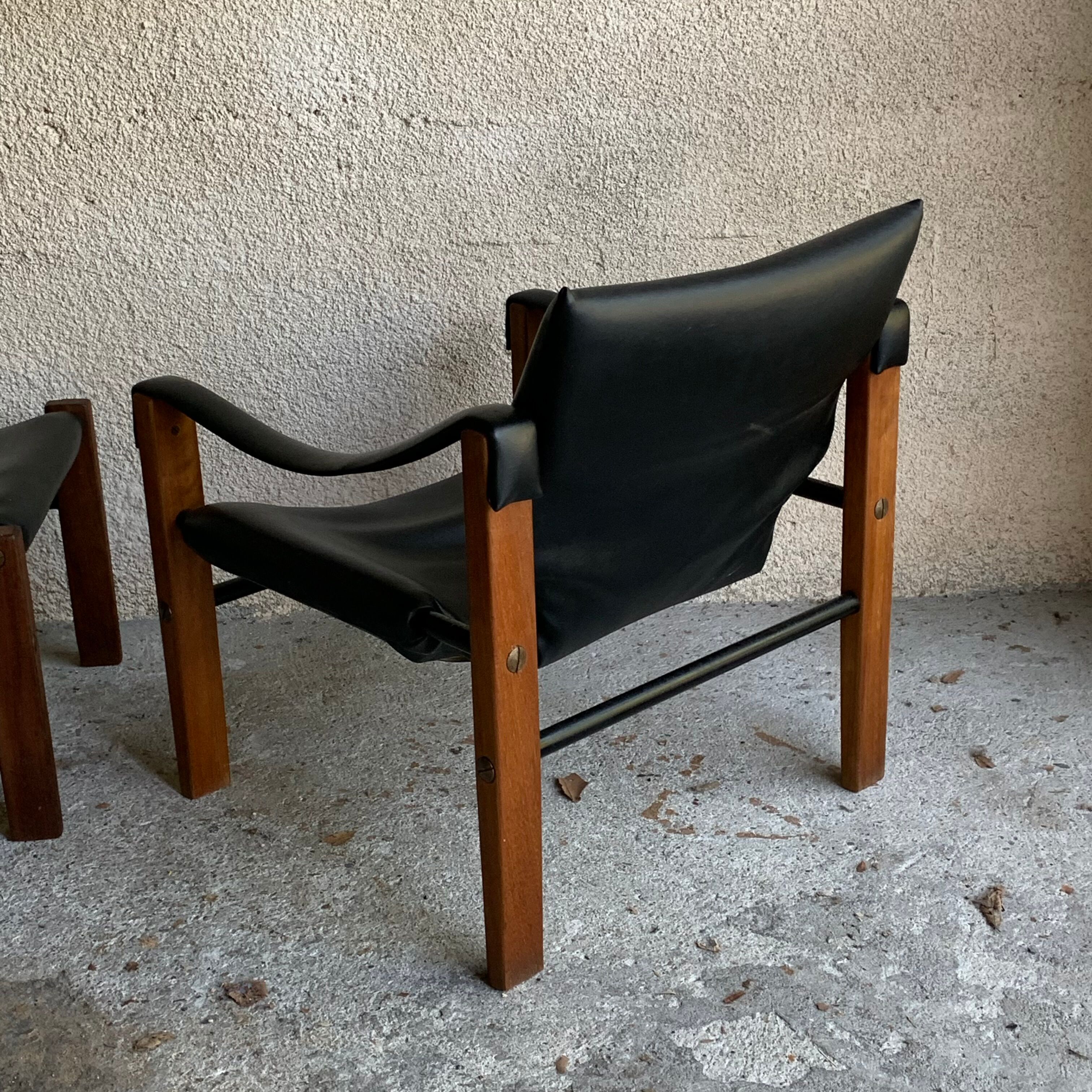 Safari and ottoman armchair by Maurice Burke for Arkana