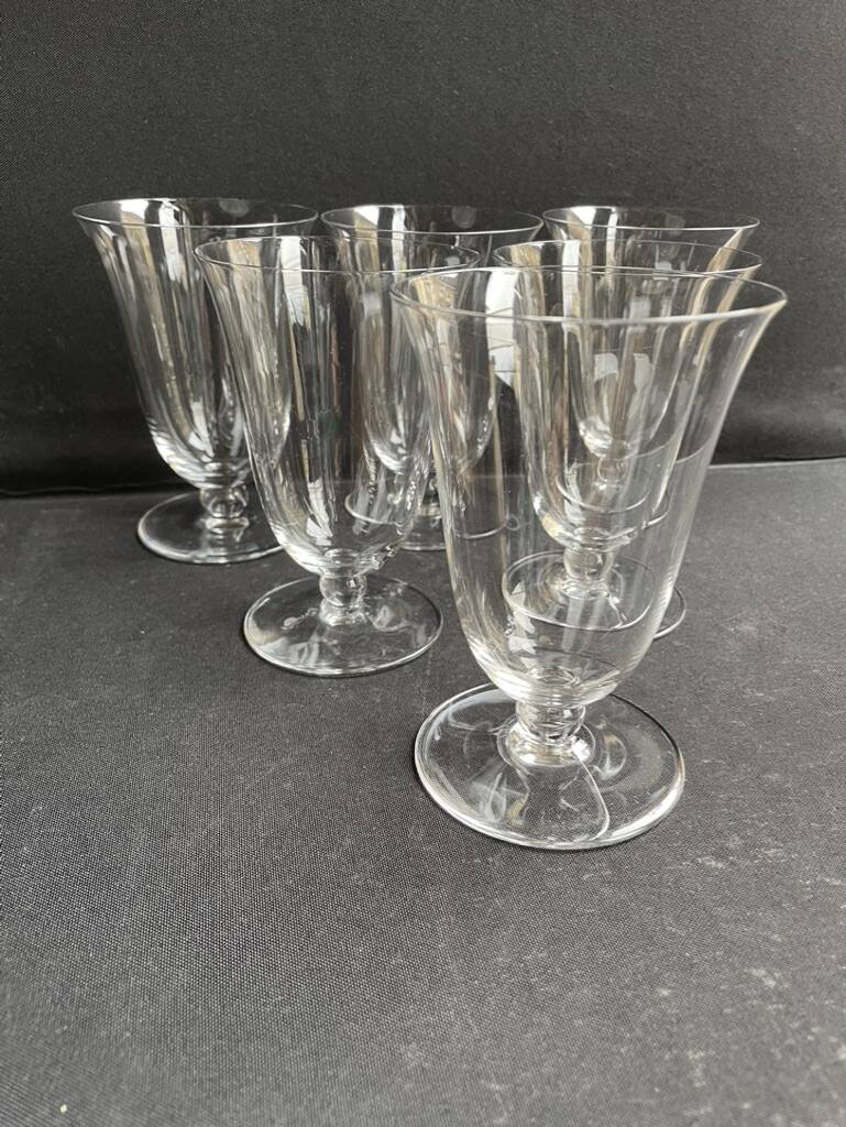 6 Baccarat water glasses Meurcie service – Art Deco