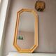 Light oak wooden mirror from the 1980s