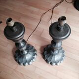 Paire de lampes en tôle