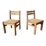 Pair of vintage dlg charlotte perriand Illmari tapiovaara chairs