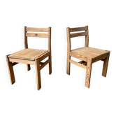 Pair of vintage dlg charlotte perriand Illmari tapiovaara chairs