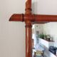 large mirror, bamboo, vintage