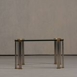 Vintage bronze and glass small coffee table by Peter Ghyczy, Germany 1970s