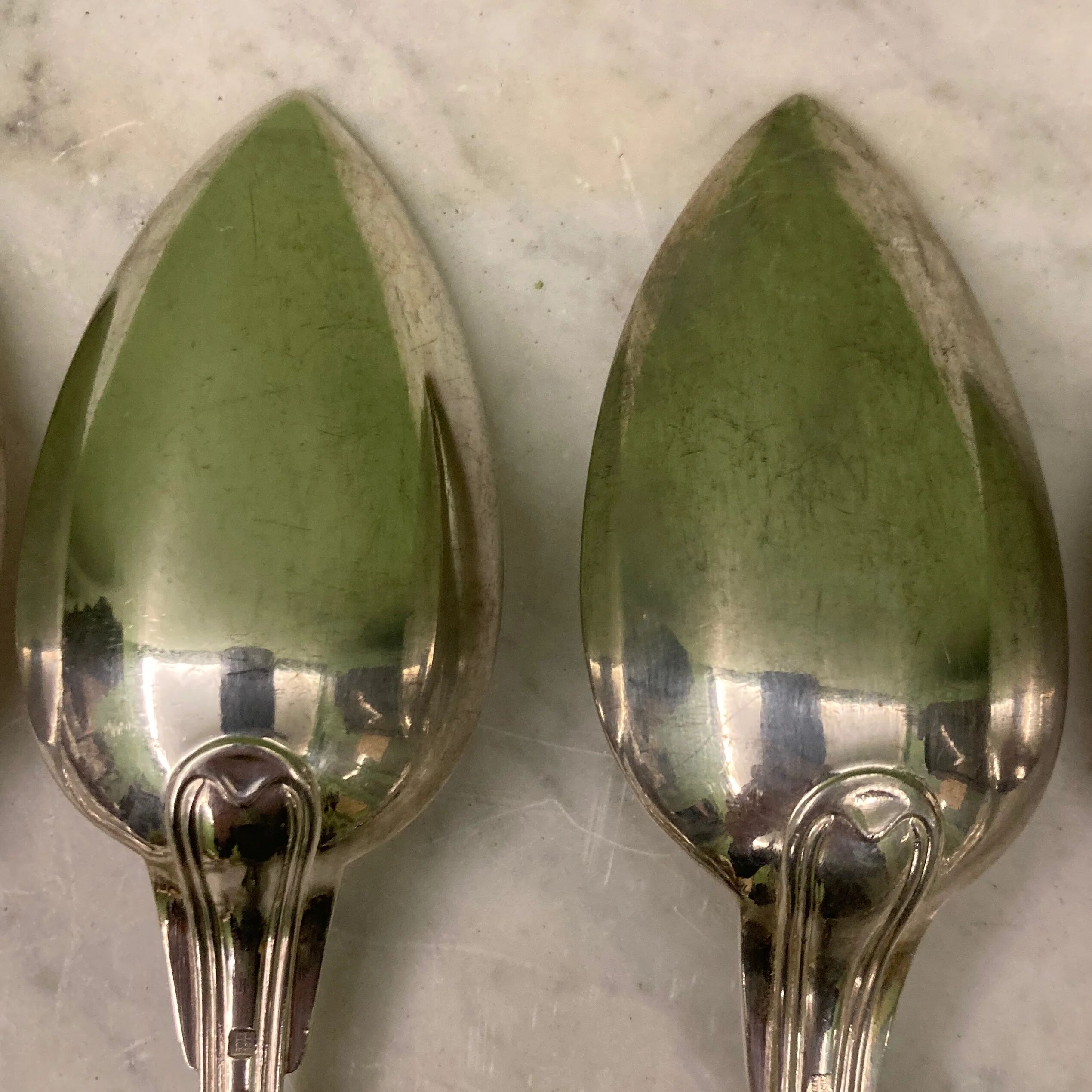 Charles Christofle 6 soup spoons model Chinon