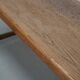 Grande table à manger rustique française du XIXe siècle en orme et chêne