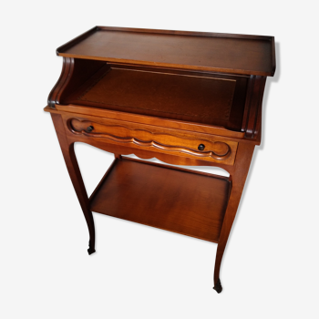 Bureau à gradins avec tirette cuir