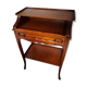 Tiered desk with leather zipper
