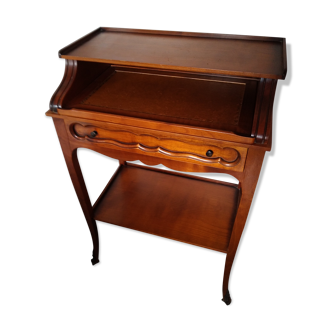 Bureau à gradins avec tirette cuir
