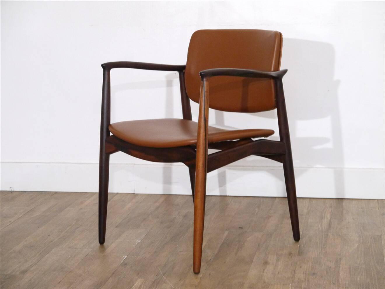 Danish armchair in Rio rosewood by Erik Buch