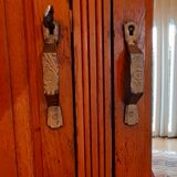 3-door Art Deco Parisian wardrobe and bevelled mirror