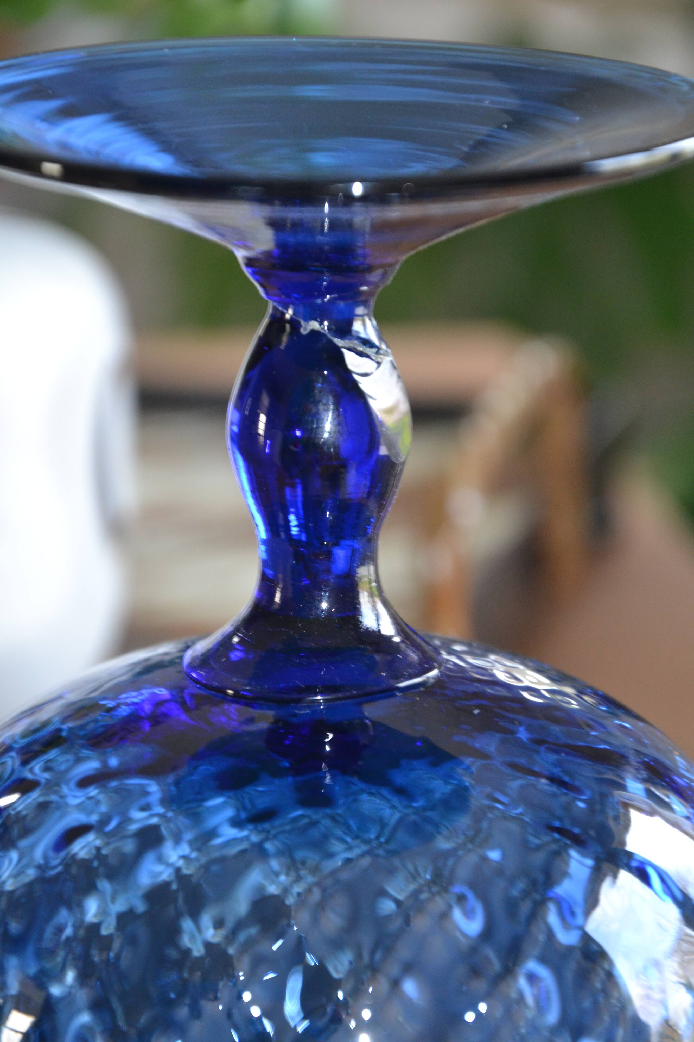 Vintage Empoli Glass Vase Cup