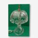 Table lamp in transparent crystal decoration flowers 28 cm