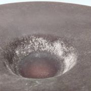 Postmodern Brown Scavo Glass Trinket Bowl or Centerpiece, Italy