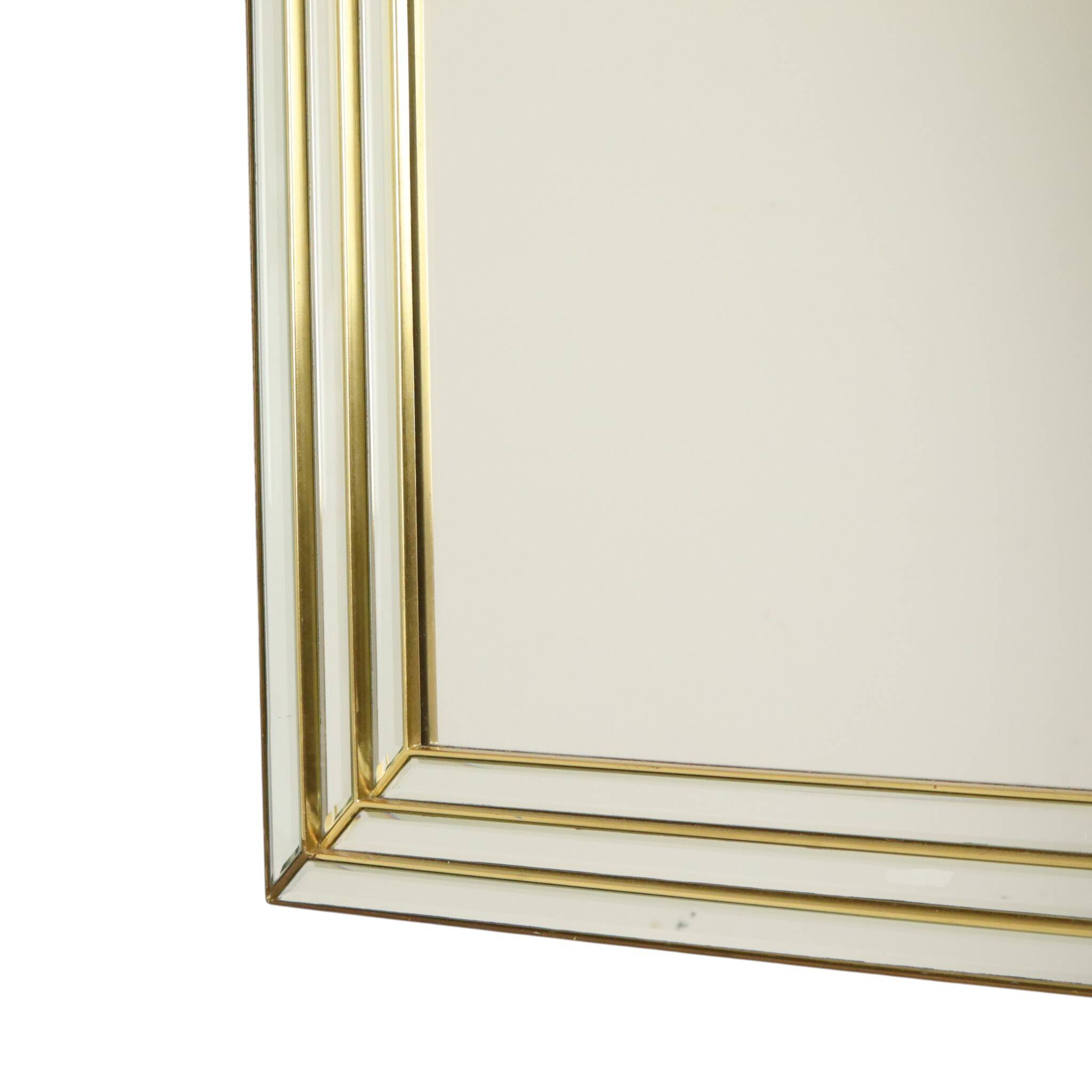 Miroir avec console argentés et dorés – Deknudt