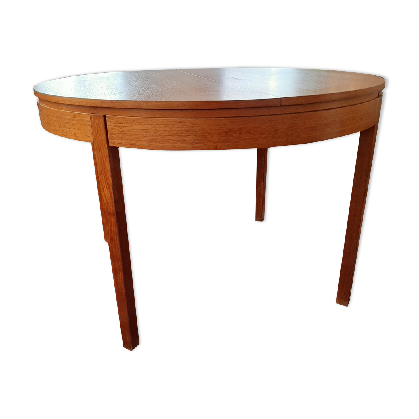 Table ronde extensible scandinave teck vintage