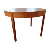 Scandinavian expandable vintage teak round table