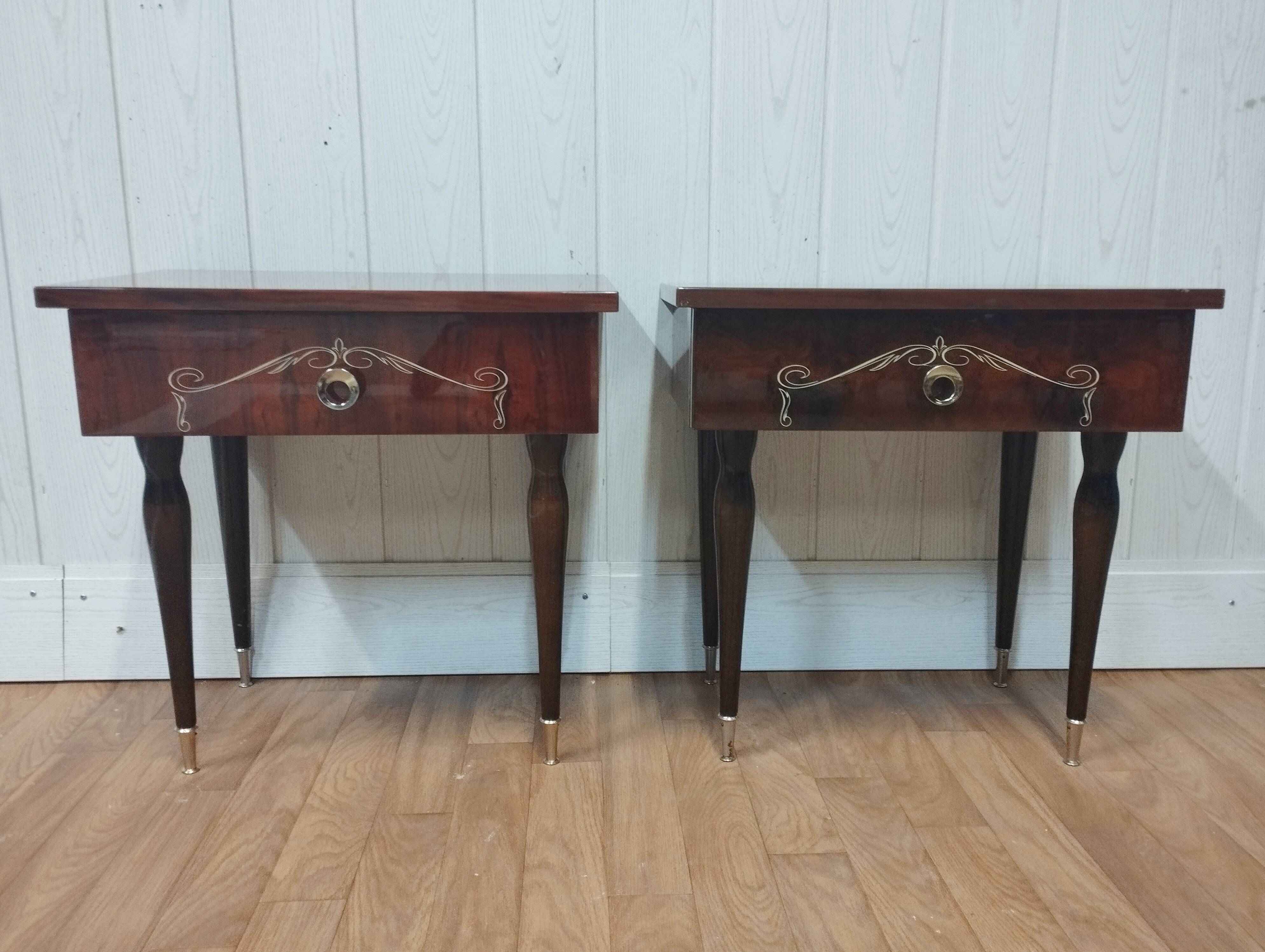 Pair of vintage bedside tables