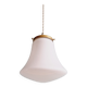 Vintage bell-shaped white opaline pendant light