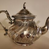 Silver-plated metal teapot signed "Boulenger"