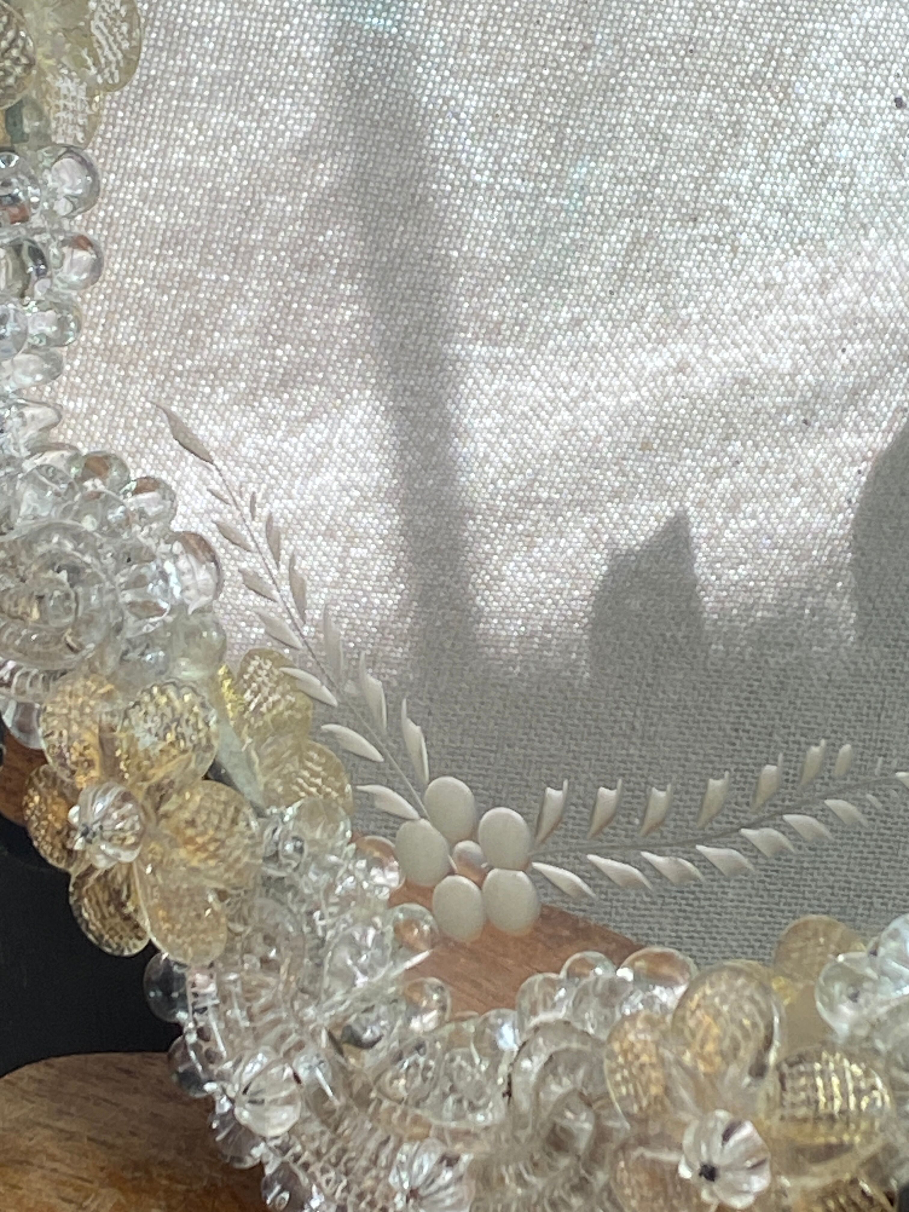 Venetian mirror made of Murano glass