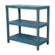 3-level Burmese teak shelf with original blue patina