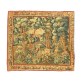 Tapisserie verdure imprimé représentant d’oiseaux dans le parc d'un château