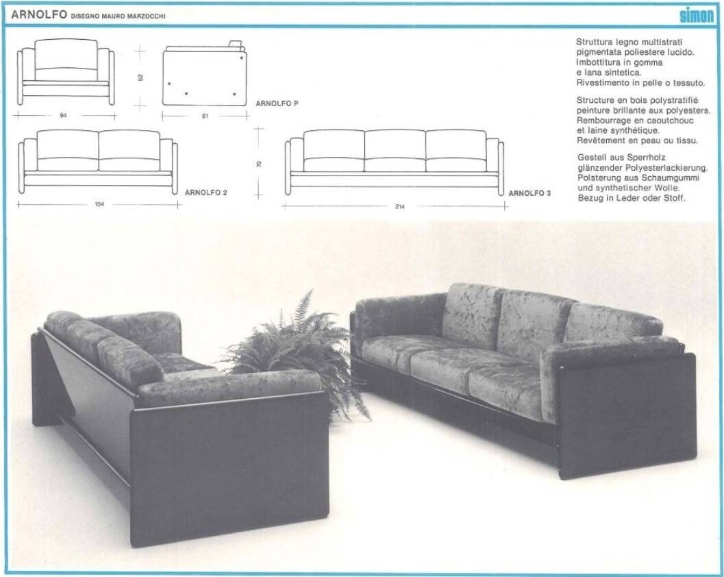 Sofa – “Arnolfo” by Mauro Marzocchi for Simon International, Italy 1971