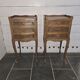 Pair of Louis XV style bedside tables in oak