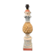 Pied de lampe ananas, bois peint à la main, années 50