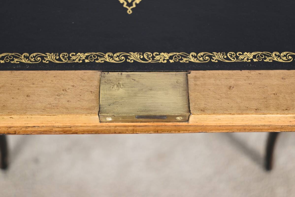 Blackened pearwood and amboyna sloping desk, Napoleon III period, mid-19th century