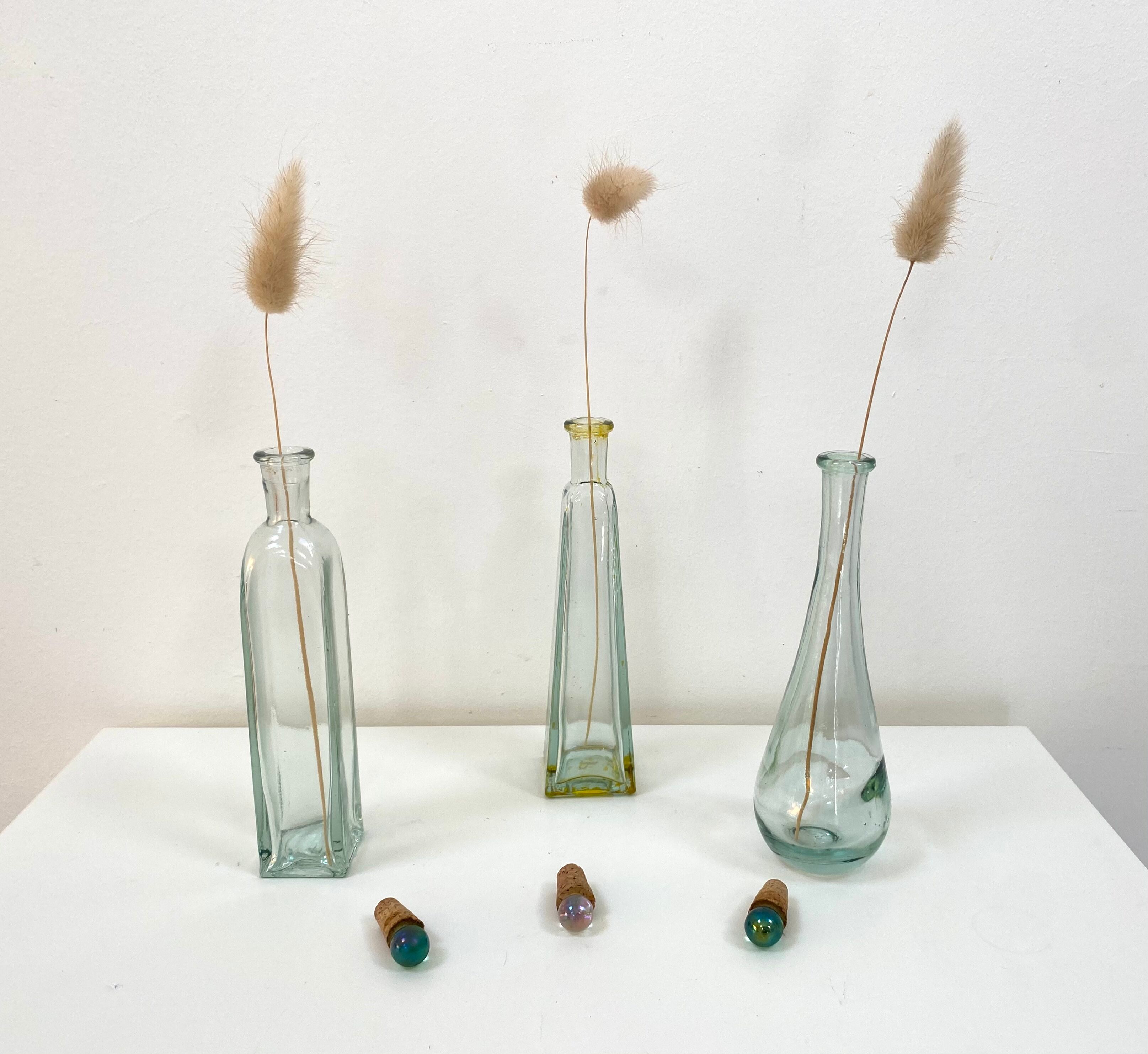 Set of 3 soliflores vase bottles