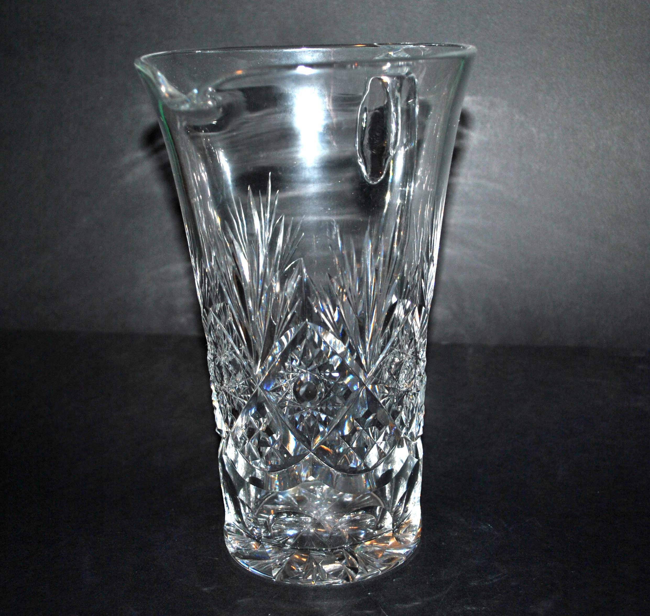 Pitcher in richly cut crystal, 1950