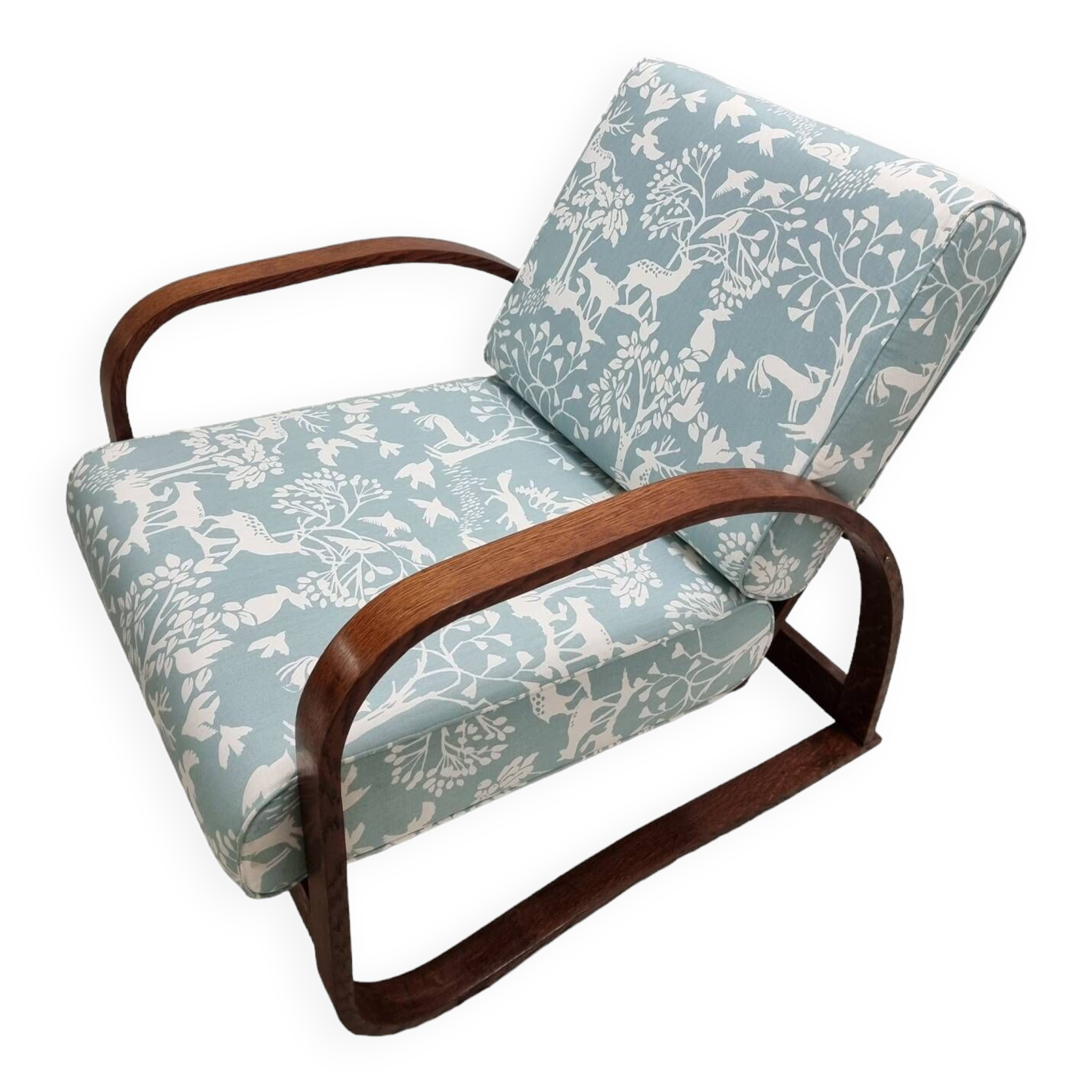 H-70 adjustable Art Deco armchair by J. Halabala, 1930s Czechoslovakia