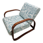 H-70 adjustable Art Deco armchair by J. Halabala, 1930s Czechoslovakia