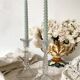 Pair of molded glass candlesticks - 1960s