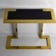 Rare console Nucci Valsecchi en bronze et granit bleu, Italie années 1970